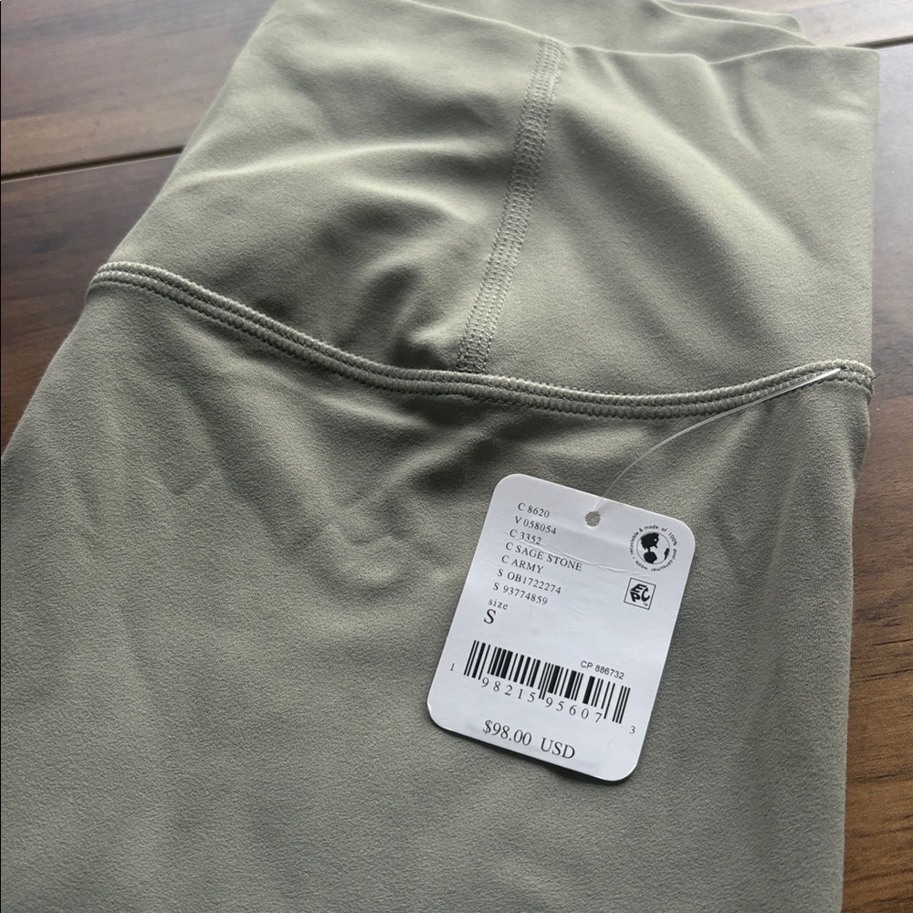 FP MOVEMENT FREE PEOPLE Never Better Capri Legging Small Sage Stone Army Green - Picture 4 of 7